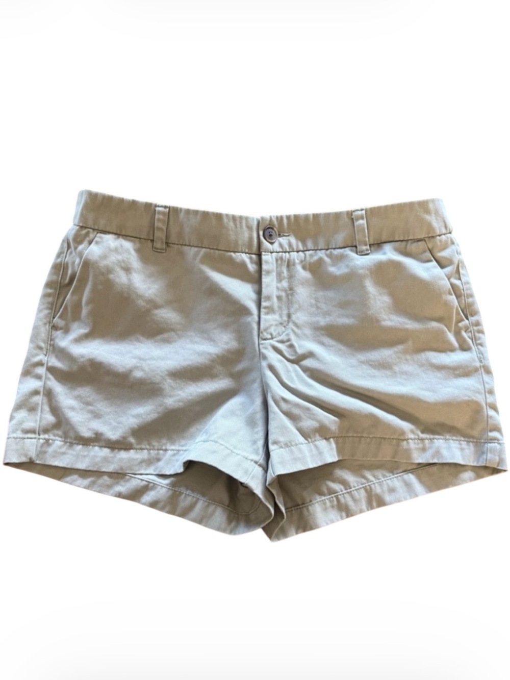 Merona Tan Chino Shorts Size 6 Cotton Twill Mid Rise Casual Preppy Summer